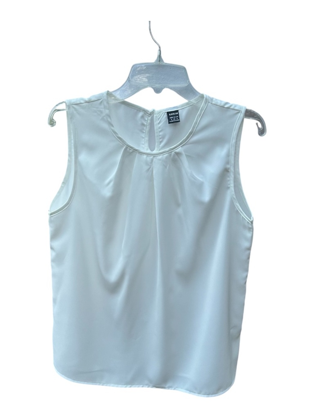 Shein White Sleeveless Top-Size S
